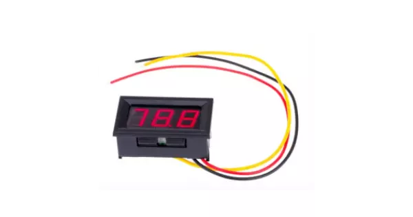 Pouces Fils Led Mini Voltmetre Numerique Dc V A V Rouge