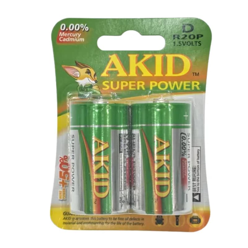 AKID Super Power R20P D Zinc-Carbon Batteries 1.5V