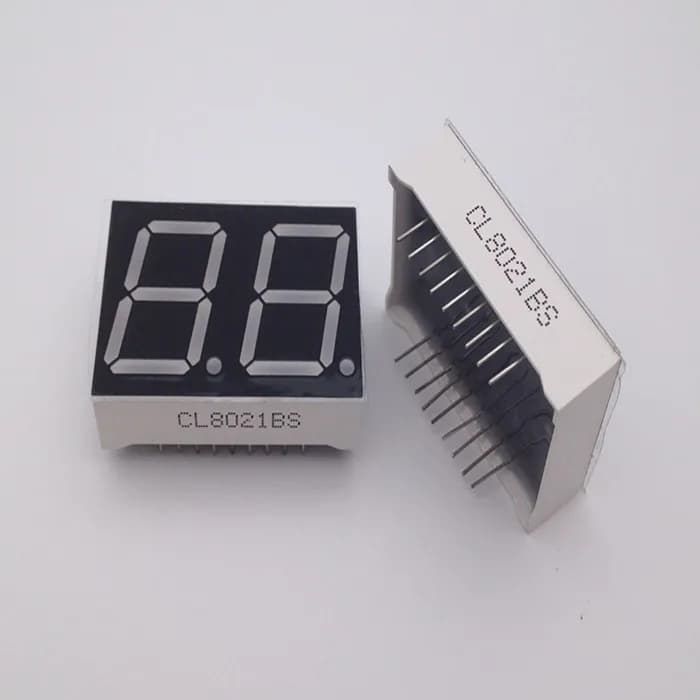 0.8 inch digital 7 Segments 2 digits Red - Common Anode