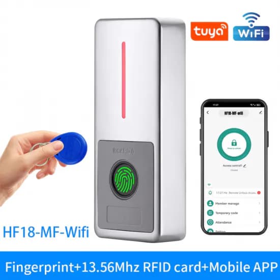Standalone Wi-Fi access control for elevators with fingerprint, Mifare card and Tuya app H18F-WIFI