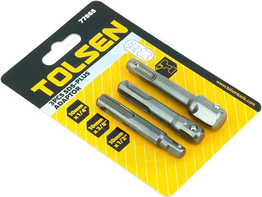 3pcs 1/4 3/8 1/2 SDS Plus Socket Driver Set Drills Drill Bit Adaptor