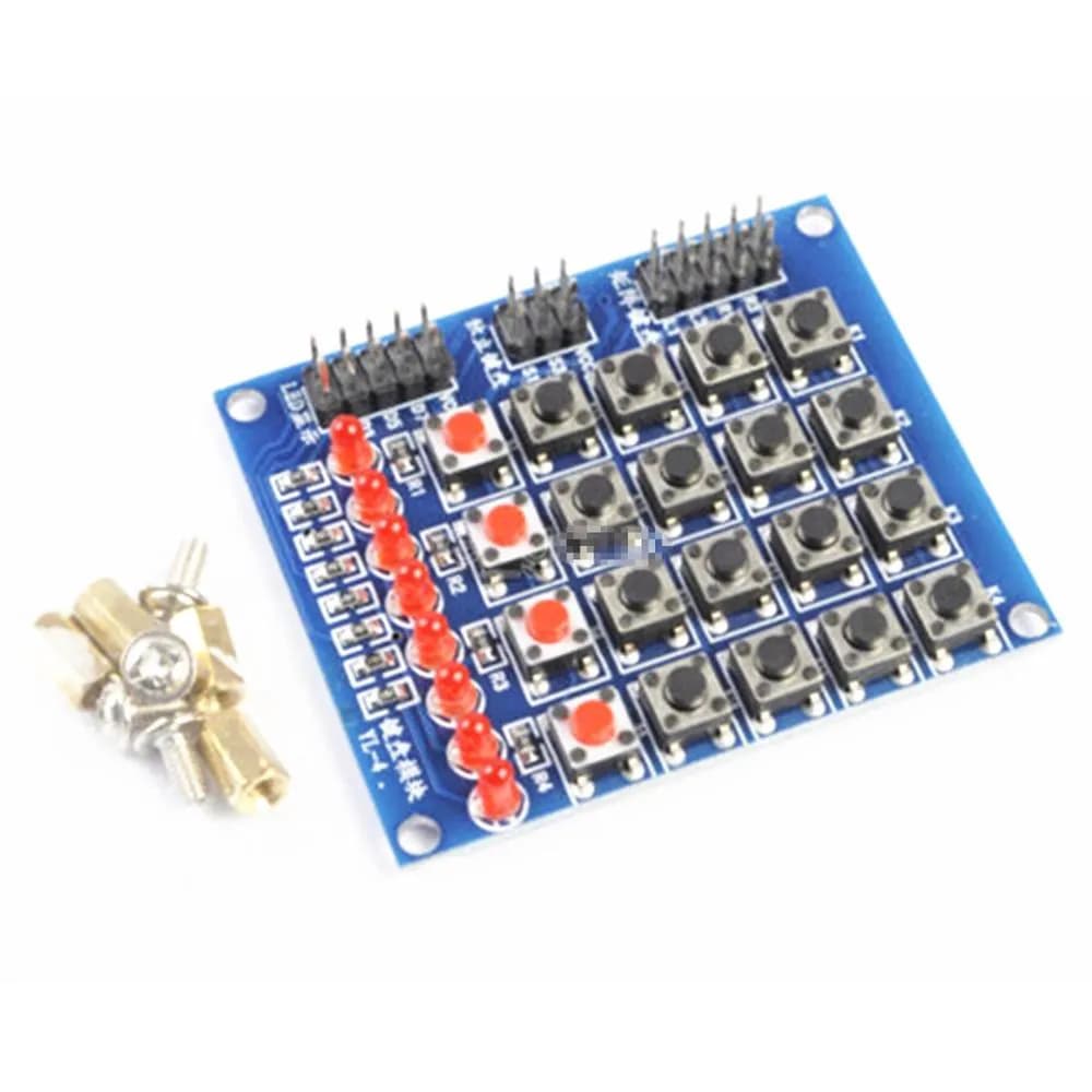8LED Push Buttons Matrix Keypad 4X4