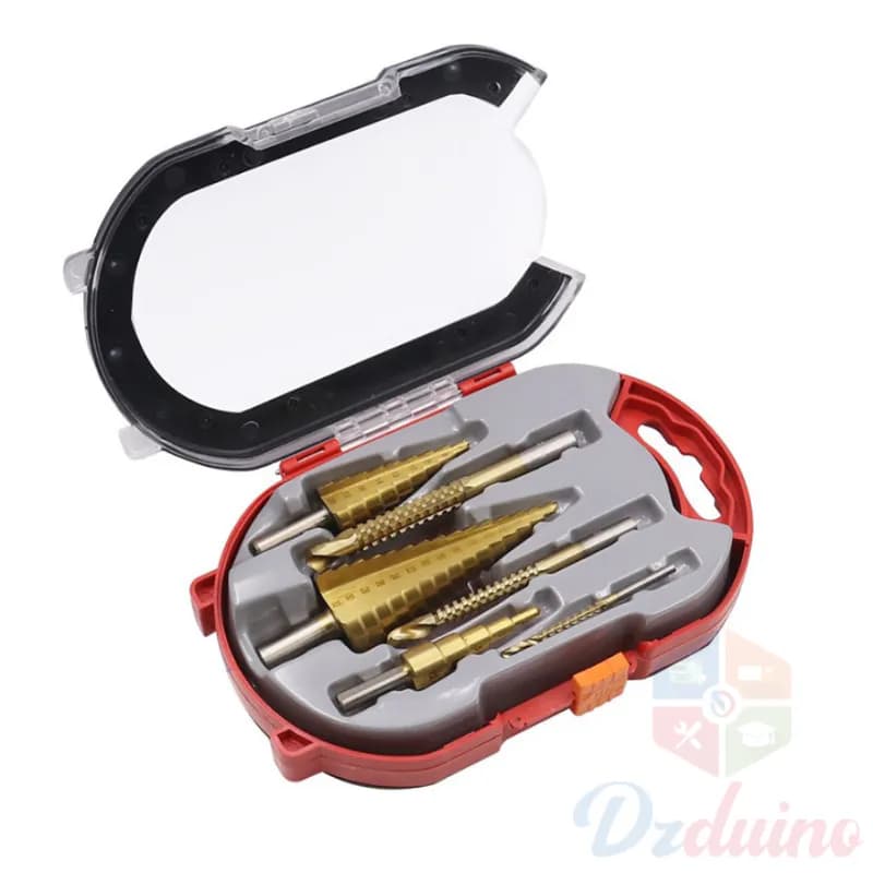 6Pcs Step Drill Bit Saw Drill Bit Set Titanium Milling Cutter 