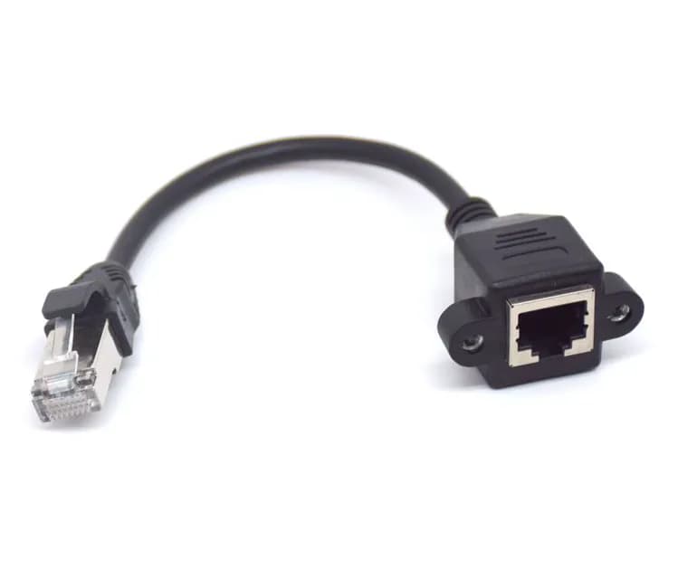 RJ45 Male to Female Screw Extension Cable 30cm