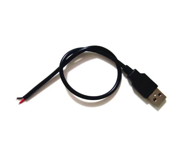 2AWG 2A 2Pin USB cable Male connector 1m 