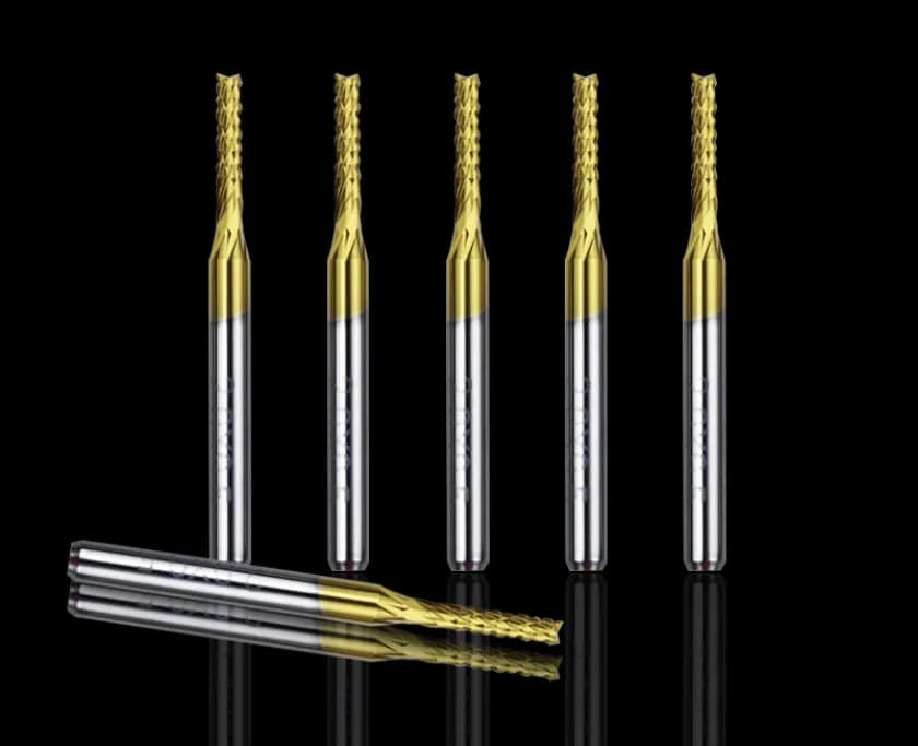 2mm Corn End Tin Coated Pcb Milling Bit 