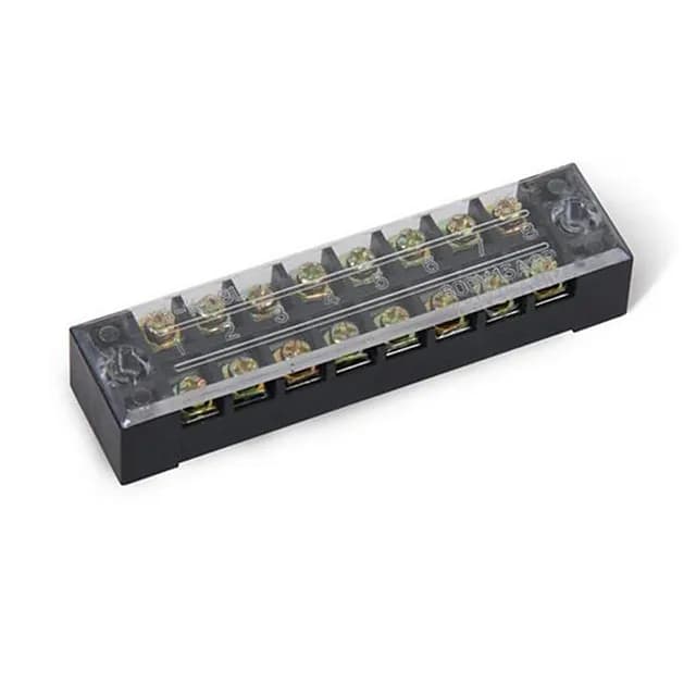 600V 15A TB-1508 Dual Row 8 Screw Terminal Block Strip