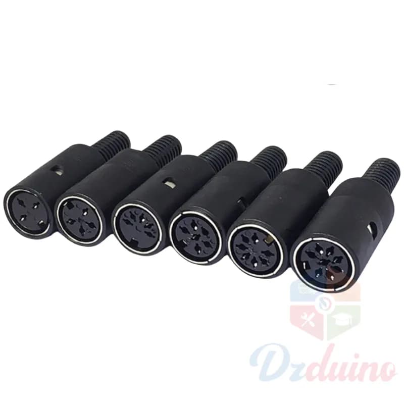 Panel Mount  Female Jack DIN Adapter MIDI Cable Connector 