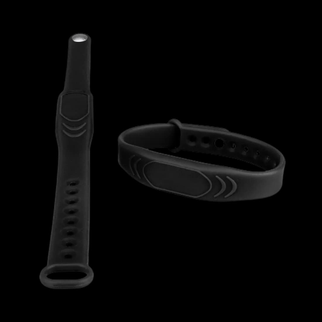 Black waterproof silicone bracelet Mifare 13.56Mhz