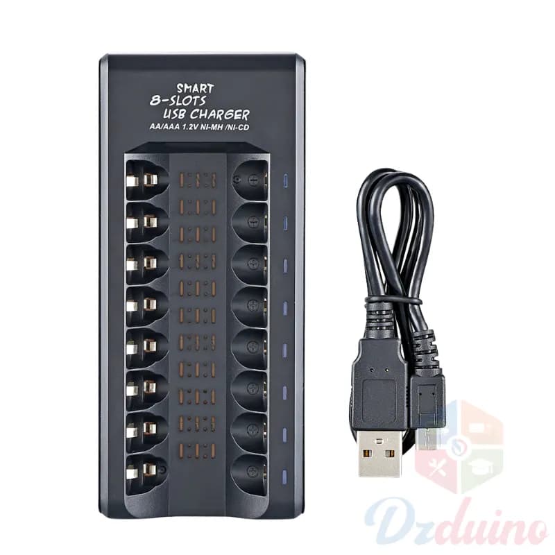 USB 8 slots Smart USB Charger for AA/AAA 1.2V Li-ion battery