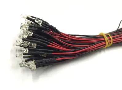 Prewired 8mm 3-12V Warm Yellow  LEDs with 20cm cable