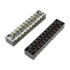 600V 15A TB-1510 Dual Row 10 Screw Terminal 