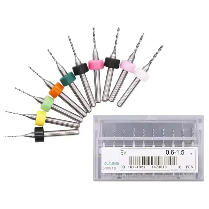 10pcs/set  0.6mm-1.5mm PCB mini drill set 