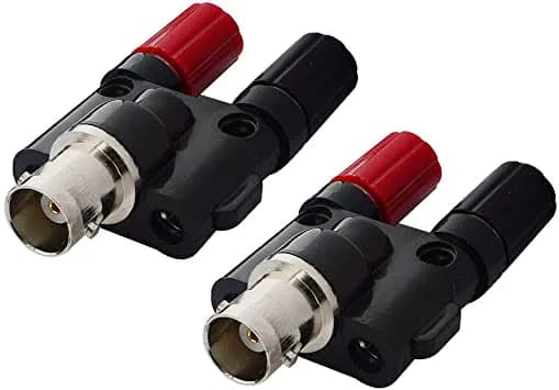 BNC Female to 2x Banana Female Jack connector
