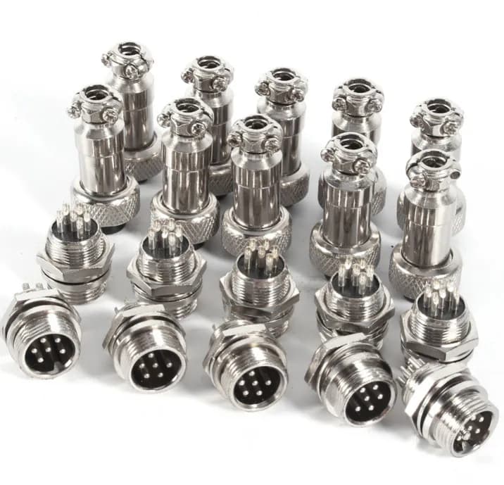 GX12-4 4Pin 12mm M/F Wire Panel Circular Connector
