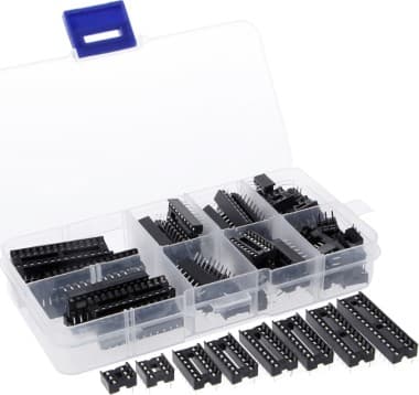 66Pcs DIP IC Sockets Adaptor Solder  6,8,14,16,18,20,24,28 Pin — image 1