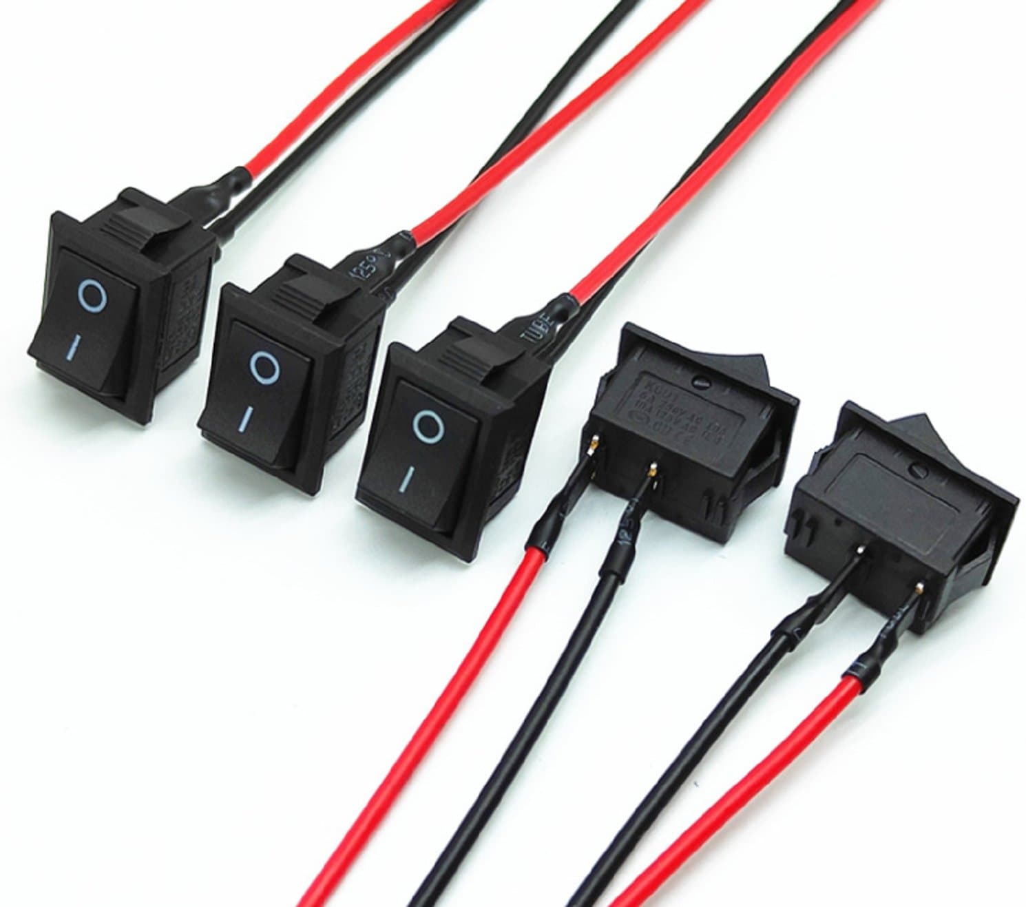 KCD1 Rocker switch 2 Position button switch 15X21mm with Wire — image 1