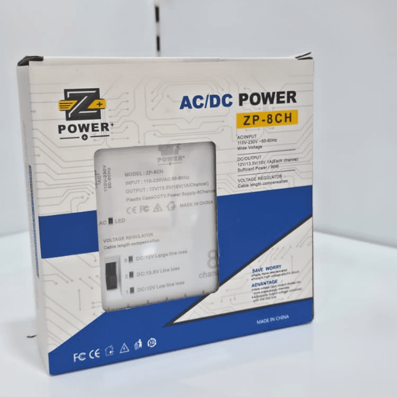 ZPOWER 8-CHANNEL CCTV POWER SUPPLY – ZP-8CH — image 1