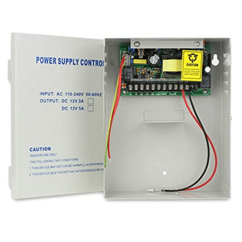 Power Supply Box 230VAC/12VDC 5A Access Control for All Kinds of Electric Door Lock with Time Delay VAUXTEC VX-PSCA1205 — image 1