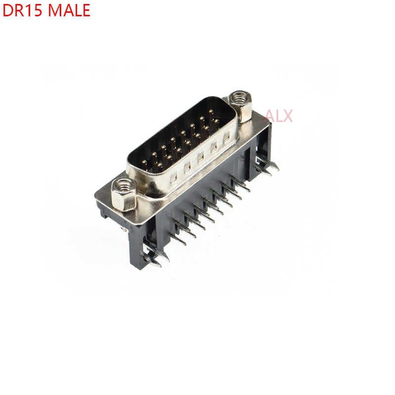 DR15 Male connector right angle - 2 Row — image 1