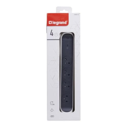 Rotating and fixable power strip 4 sockets 3M — image 1