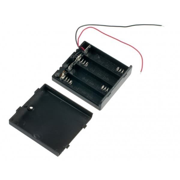 Battery Holder - 4xAA Square with cover — image 1