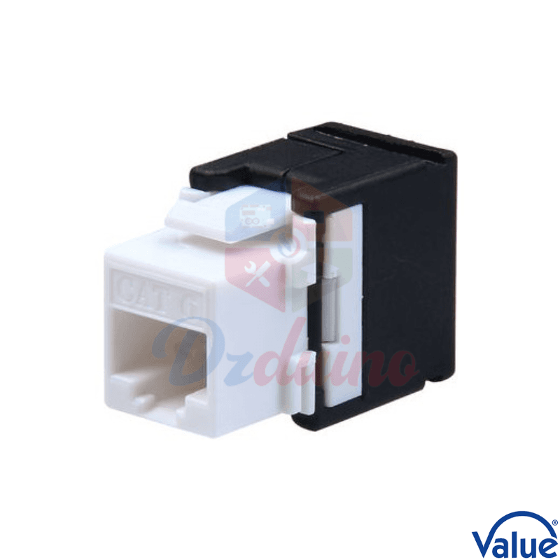 Cat.6 UTP 180 Degree Toolless Keystone Jack With Shutter VALUE — image 1