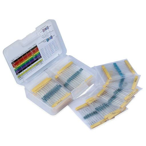 17 Values 1% Resistor Kit Assortment, 0 Ohm-1M Ohm (Pack of 525)  — image 1