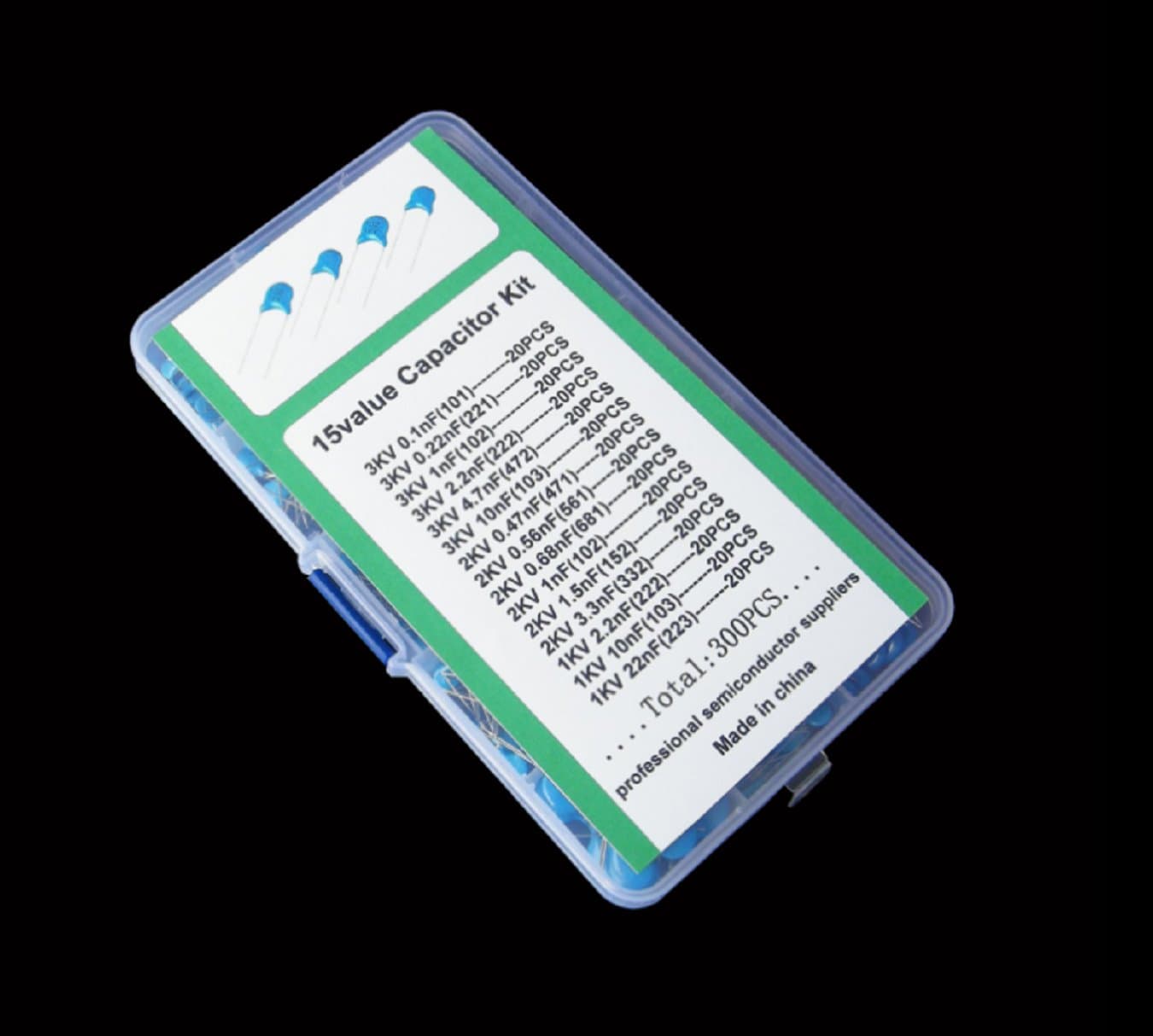 300pcs High Voltage Ceramic Capacitors Kit — image 1