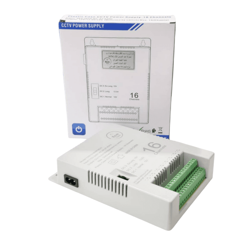CCTV Power Supply 16 Channels – ECM Tech YAS12180W16CH — image 1