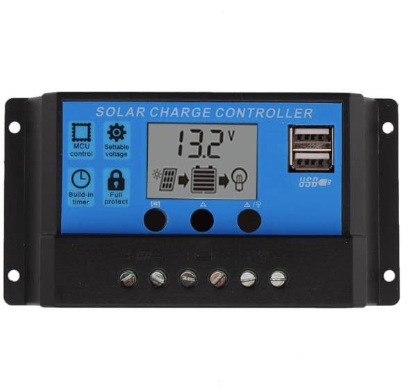 PWM 30A Dual USB Solar Charge Controller 12V 24V — image 1