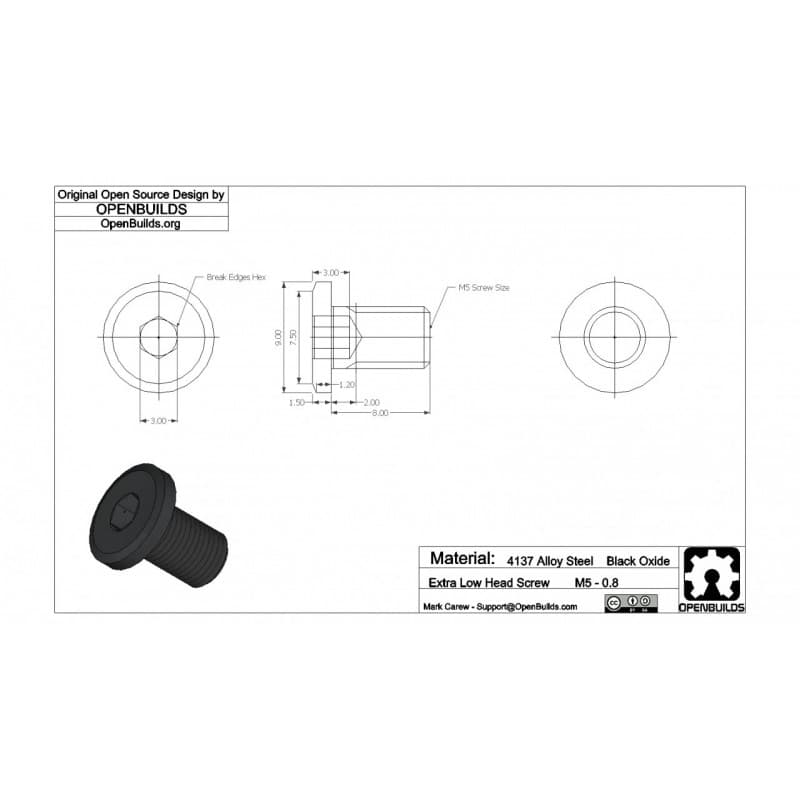 Low Profile Screws M5 (25mm)  — image 1