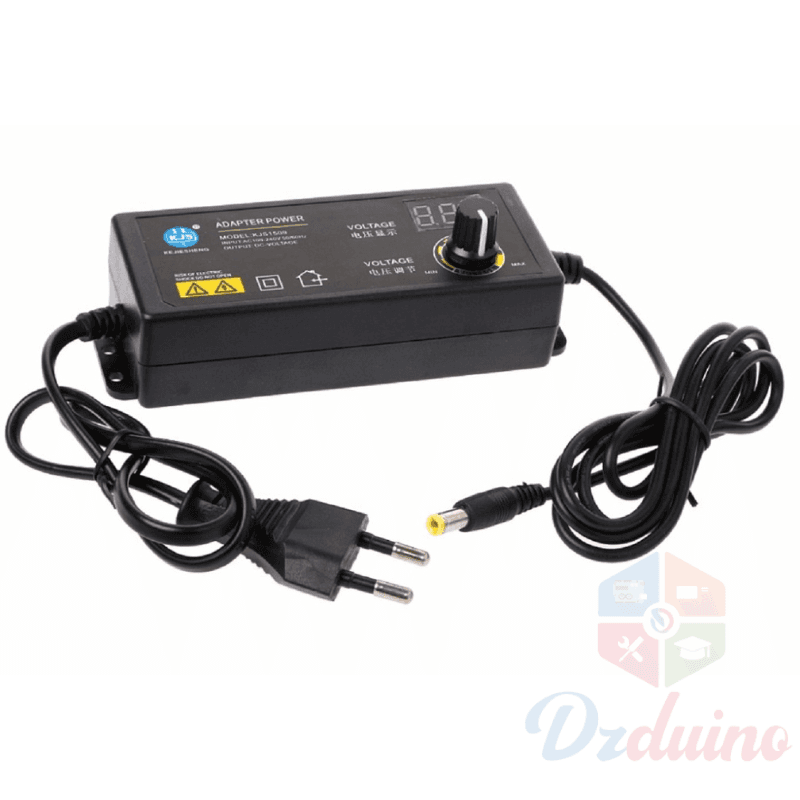 120W 3-12V 10A Adjustable Adapter With Voltage Display — image 1