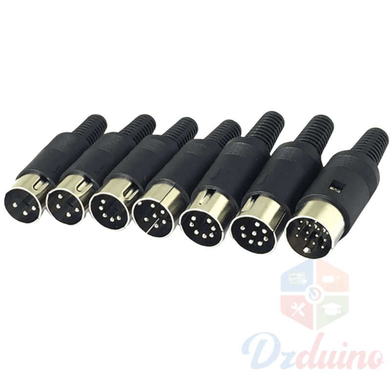 Panel Mount Male Jack DIN Adapter MIDI Cable Connector  — image 1