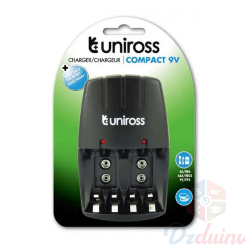 Compact AA/AAA/9V R6/R003/PP3 Battery Charger UNIROSS UCW001 — image 1