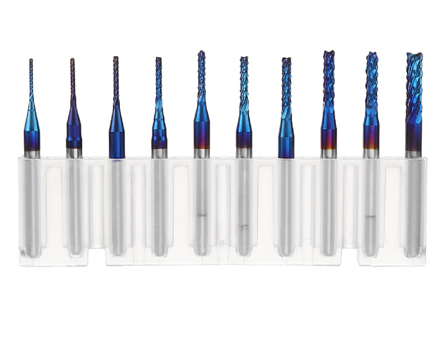 10pcs 0.8-3.175mm Carbide Engraving Milling Cutter — image 1