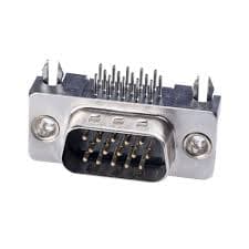 DR15 Male connector right angle - 3 Row — image 1