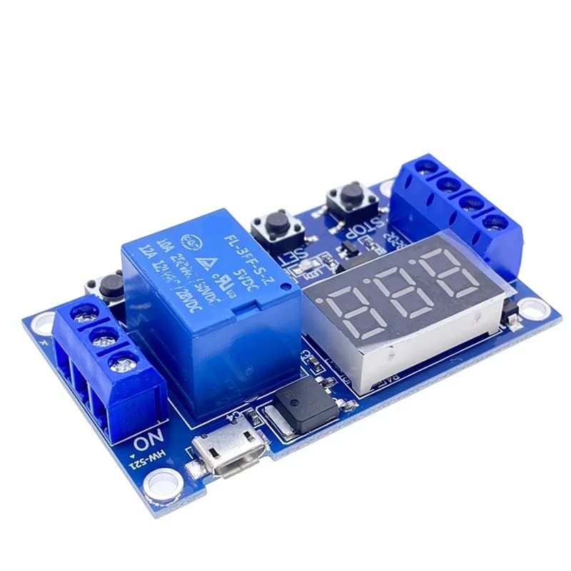 12V LED Display Digital Programmable Timer Relay Module HW-521 — image 1