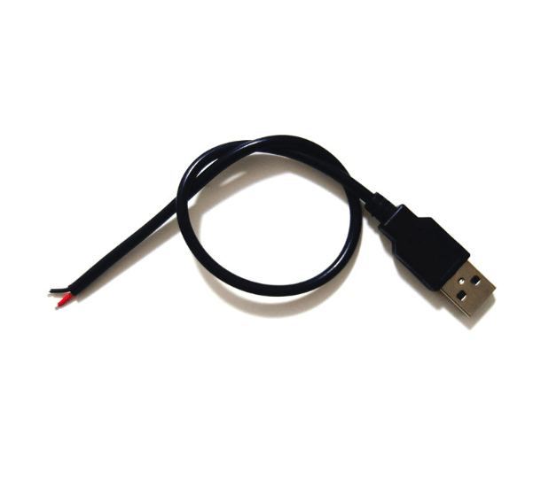 2AWG 2A 2Pin USB cable Male connector 1m  — image 1