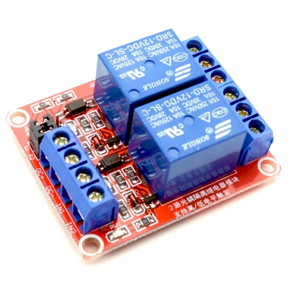 2 Channel Relay Module With Optocoupler 12V — image 1