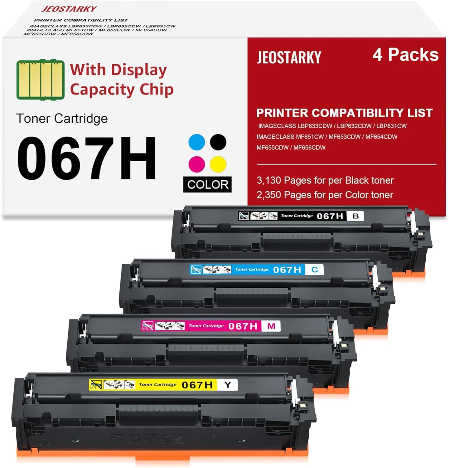 067H Toner Cartridge Set, MF656Cdw LBP632Cdw MF654Cdw — image 1