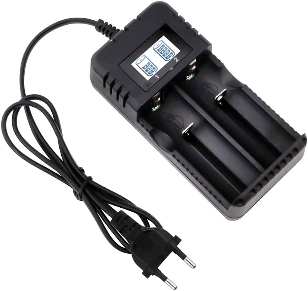 Smart Dual Li-ion Battery Charger 26650 18650 14500 16340 EU Plug — image 1
