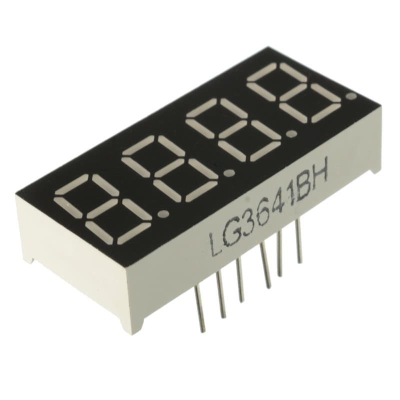 7 Segment 4 Digit Common cathode 0.36 Inch RED — image 1