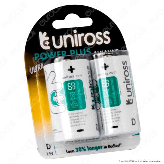 UNIROSS ALKALINE BATTERY POWER PLUS D / LR20 / TORCIA / MONO 1,5V — image 1