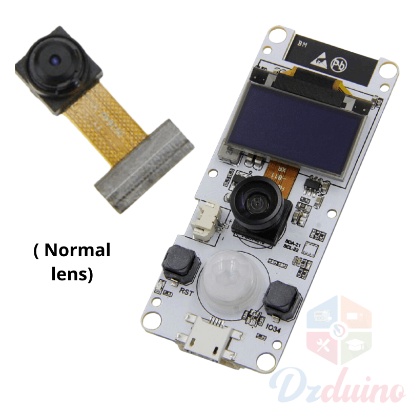 TTGO T-Camera ESP32 WROVER &amp; PSRAM OV2640 Module + 0.96 OLED with Normal Lens — image 1