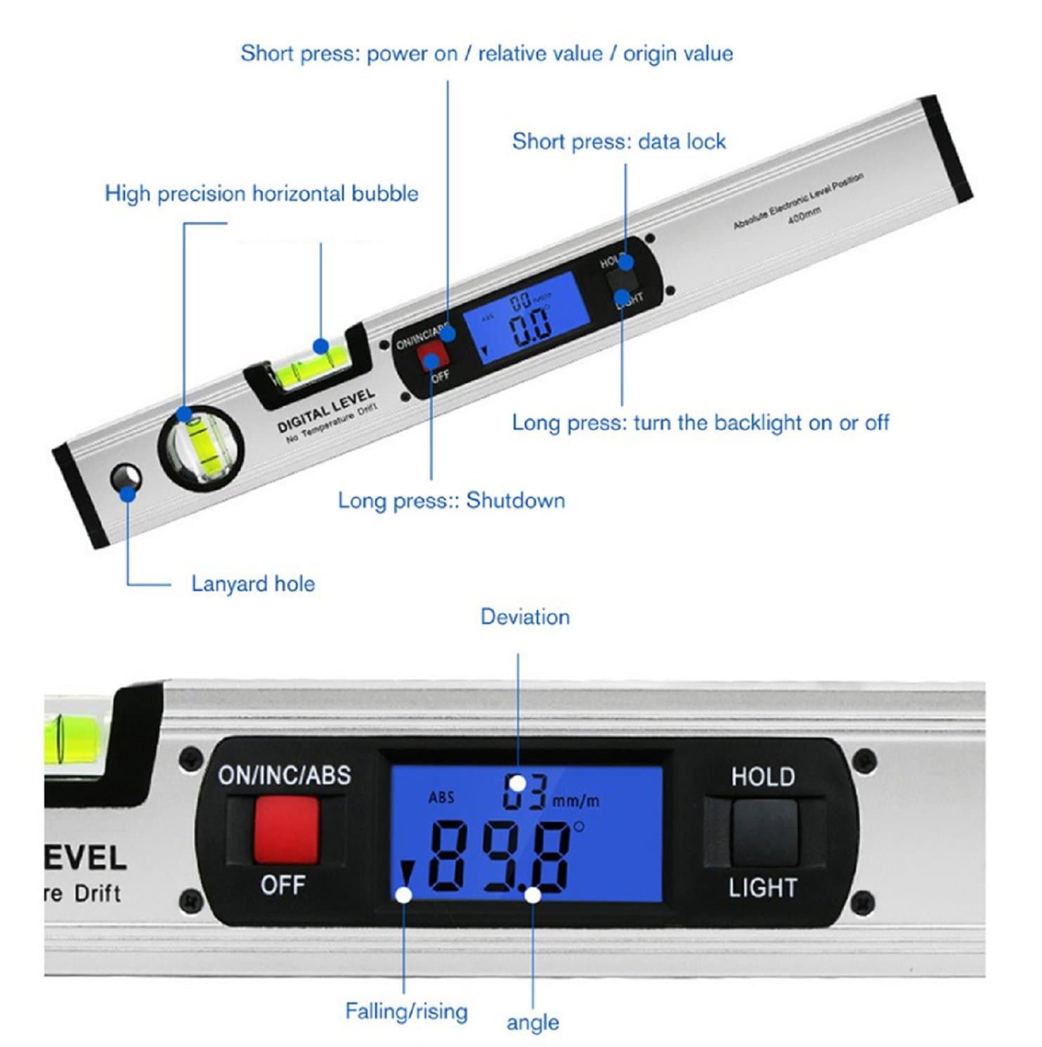 360 degree  Electronic Level Angle 400mm  — image 1