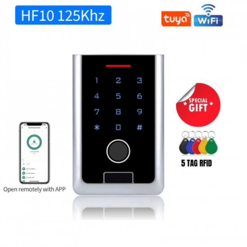 HF10-EM – Wi-Fi Smart Access Control Keypad with Fingerprint & EM RFID Card Reader — image 1