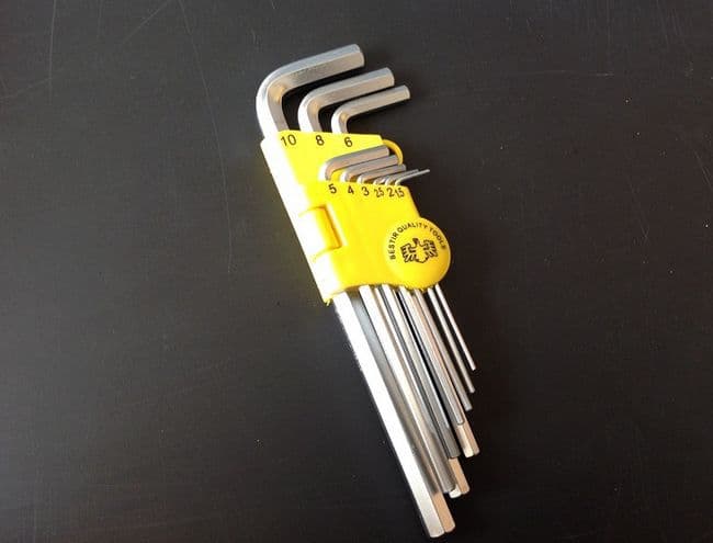 9 PCS LONG ARM HEX KEY SET (METRIC)RTL-719 — image 1