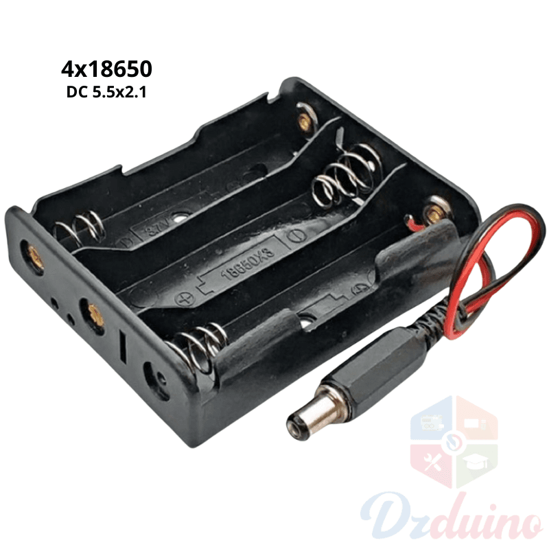 3x18650 Battery Holder with DC connector — image 1