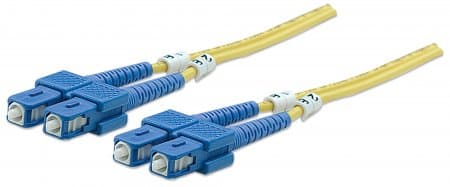 Fiber Optic Patch Cable, Duplex, Single-Mode SC/SC, 9/125 µm, OS2, 3m  Yellow — image 1